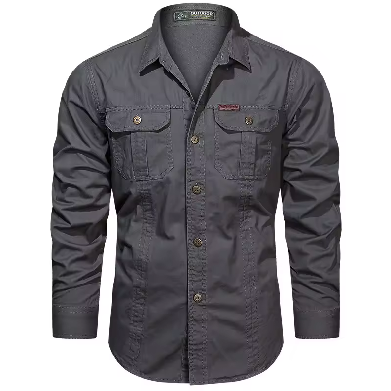 New Autumn Solid Color Casual Sleeve Shirt