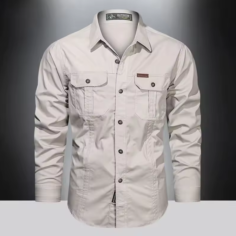 New Autumn Solid Color Casual Sleeve Shirt