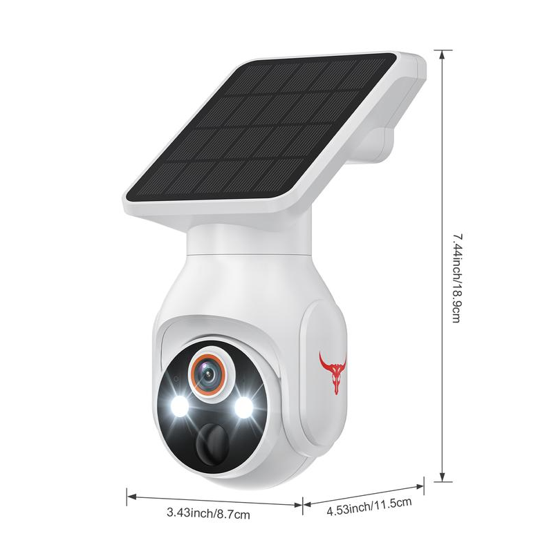 Solar-Powered Wireless Security Camera with Human Detection & 1080P Night Vision