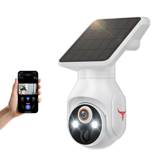 Solar-Powered Wireless Security Camera with Human Detection & 1080P Night Vision